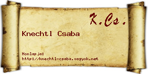 Knechtl Csaba névjegykártya